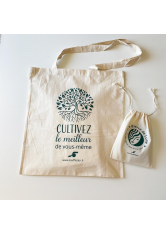Pack tote bag + pochon 100% coton bio